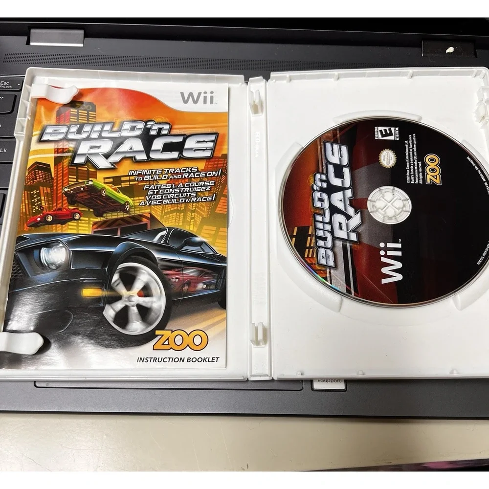 Build 'n Race Nintendo Wii Video Game with Manual Zoo Games Racing